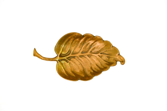 Antique Brass Leaf Dish