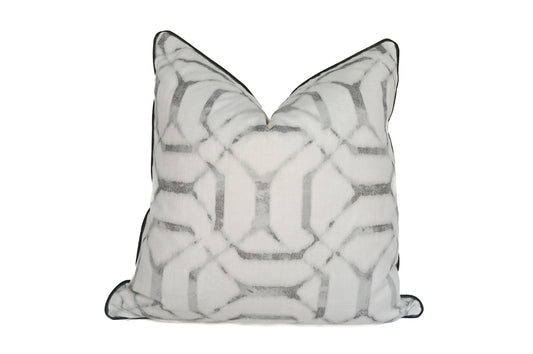 Savannah Watercolor Pillow Cover - Velvet Piping