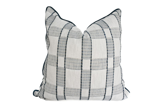 Schumacher Elko Plaid - Indigo Pillow Cover