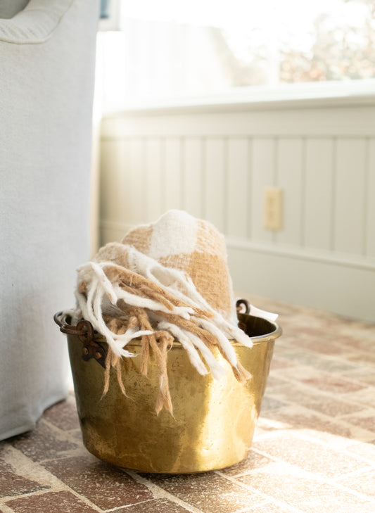 Antique Hayden Brass Milk Pail