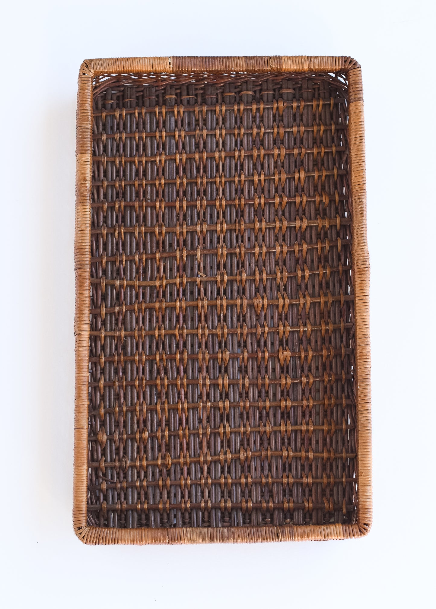 Small Dark Wicker Tray