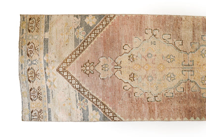 8'6" x 2'6" Dusty Blue and Brick Oushak Runner