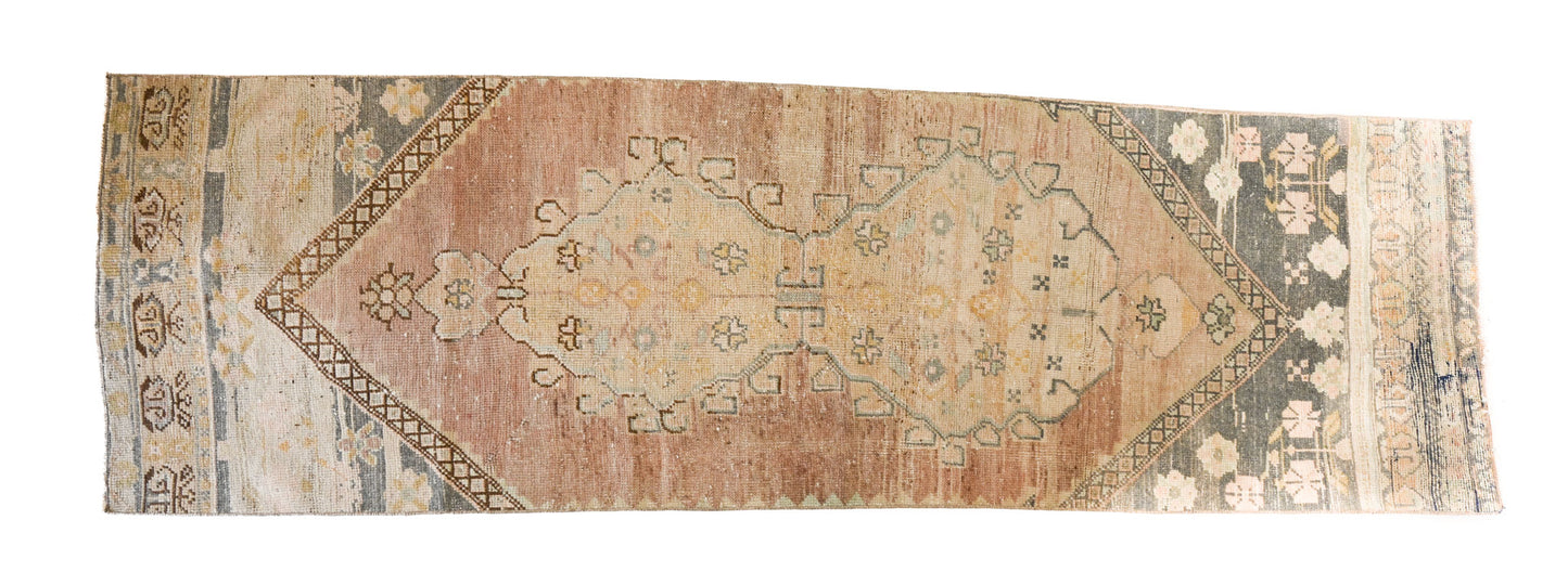 8'6" x 2'6" Dusty Blue and Brick Oushak Runner